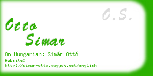 otto simar business card